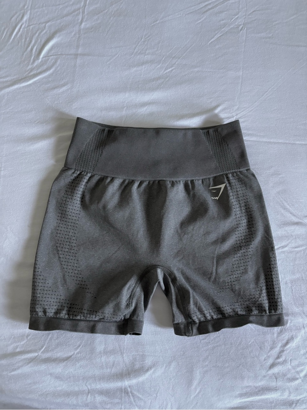 Gymshark Women’s High-Rise Seamless grey Workout Bike Shorts